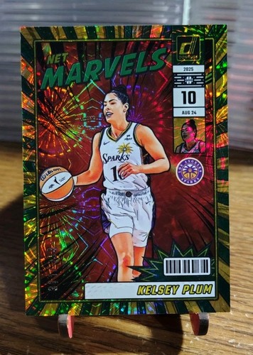 2025 Panini Donruss WNBA - Net Marvels Kelsey Plum #3 Green Fireworks /399