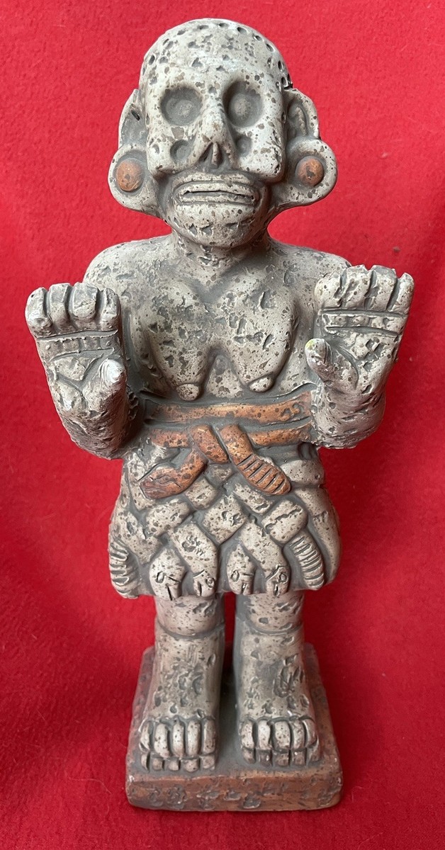 Aztec Tribal Art Ceramic Coatlicue Goddess Of The Dead