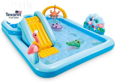Intex 96'' X 78'' X 28'' Inflatable Jungle Adventure Play Center Spray Kiddie Pool