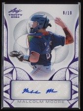 2024 Malcolm Moore Leaf Trinity Purple Auto RC 8/10 #BA-MM1 (J611) $7 MAX SHIP