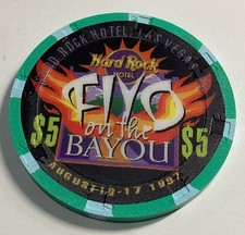 Hard Rock LV $5 Casino Chip- Fido On The Bayou- Scarce New