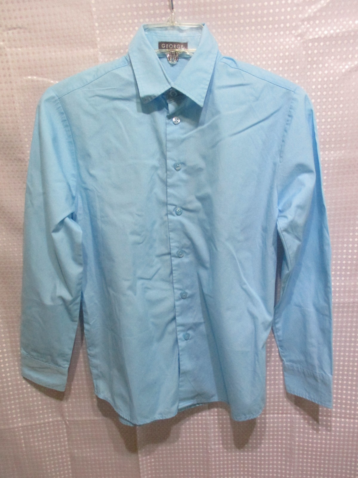 George Light Blue Collared Long Sleeve Boy's Dress Shirt  Sz. 12