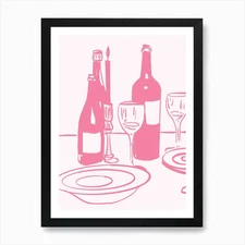 Table Setting Art Print Framed Wall Art Poster Canvas Print Picture