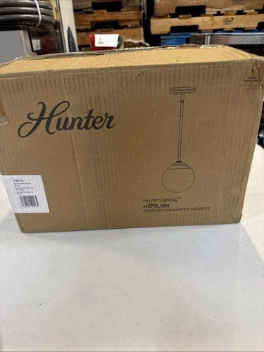 Hunter - Hepburn 1-light Modern Brass, Small Pendant Light, Dimmable, Modern - Picture 3 of 3