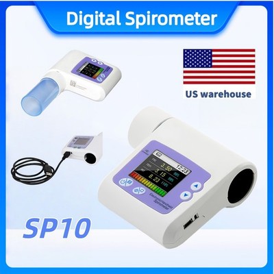 SP10 Digital Lung Function Spirometer Portable Respiratory Test Instrument