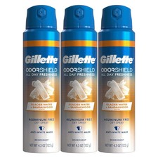 3 PCS  Gillette Odor Shield Deodorant, Glacie...