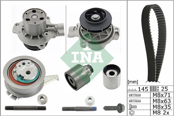 Wasserpumpe + Zahnriemensatz Schaeffler INA 530 0650 31 FüR VW Multivan T6 SGF-image