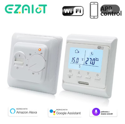 WiFi Thermostat 220V Underfloor Heating Floor Heat Tuya Smart LCD