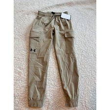 Under Armour Boys Khaki Tan Cargo Joggers Active Pants Size XS