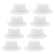 8 Pcs Handmade Hat Accessories Miniature Top Christmas Party Doll Craft