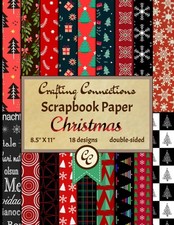 Christmas Scrapbook Paper 8.5 X 11 Double Sided: Christmas Theme Collection - Re