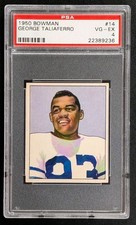 1950 #14 Bowman GEORGE TALIAFERRO - PSA 4 - NCAA HOF