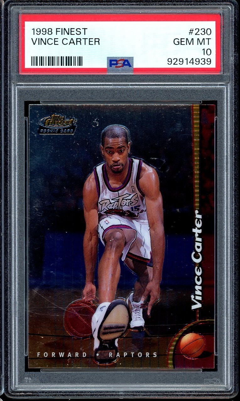 1998 Finest Basketball #230 Vince Carter PSA 10