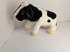 Vintage Commonwealth Cow Plush Stuffed Animal Black White Rare