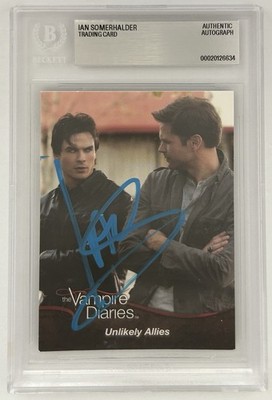 IAN SOMERHALDER CRYPTOZOIC VAMPIRE DIARIES DAMON SIGNED CARD AUTO - BECKETT COA