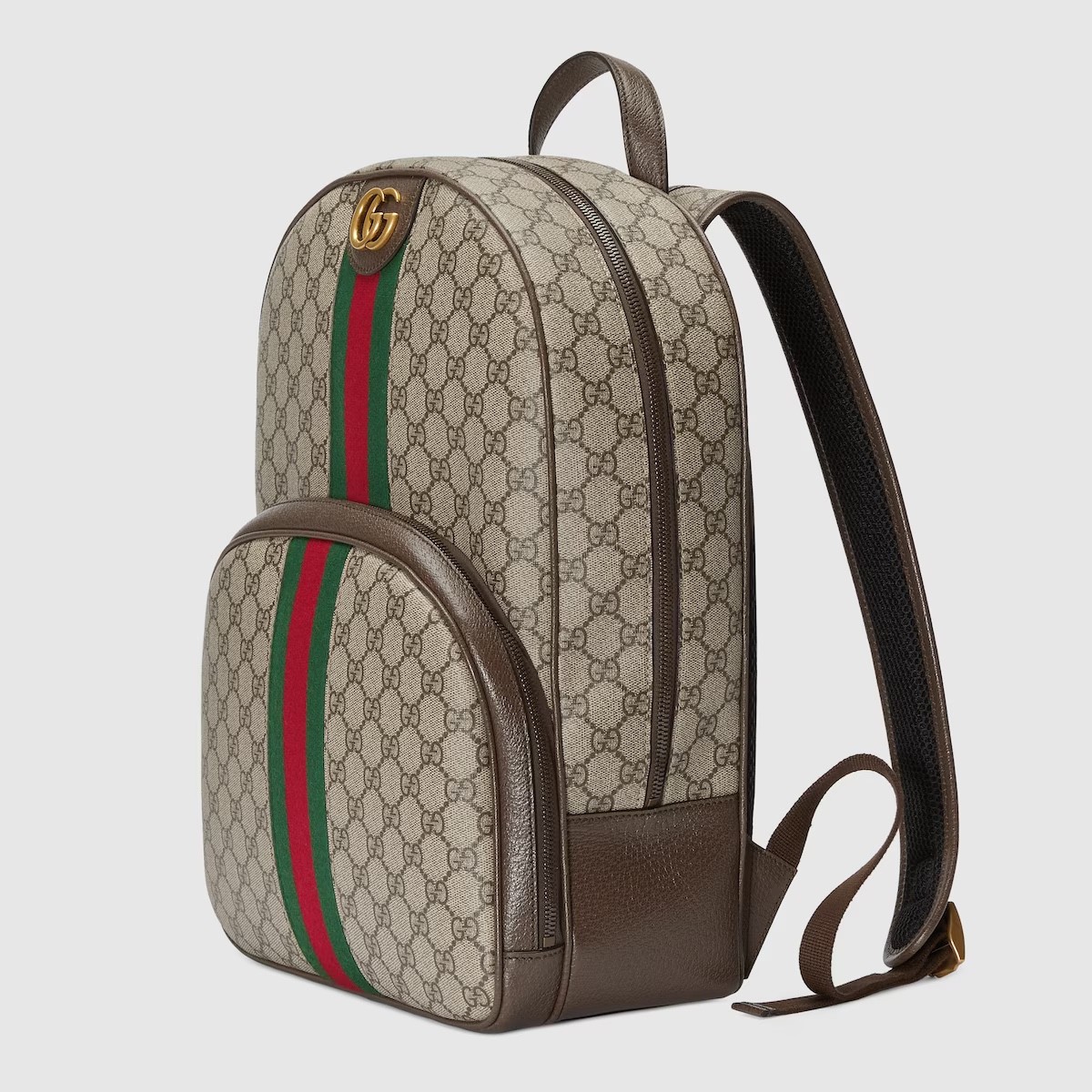 GUCCI OPHIDIA MEDIUM BACKPACK Beige & Ebony GG Supreme Canvas