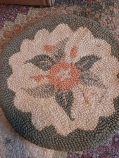 Tapis/tapis de chaise vintage crocheté main fait main fini floral
