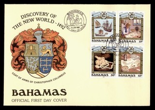 DR WHO 1989 BAHAMAS FDC #663 666 COLUMBUS DISCOVERY OF THE NEW WORLD w33468