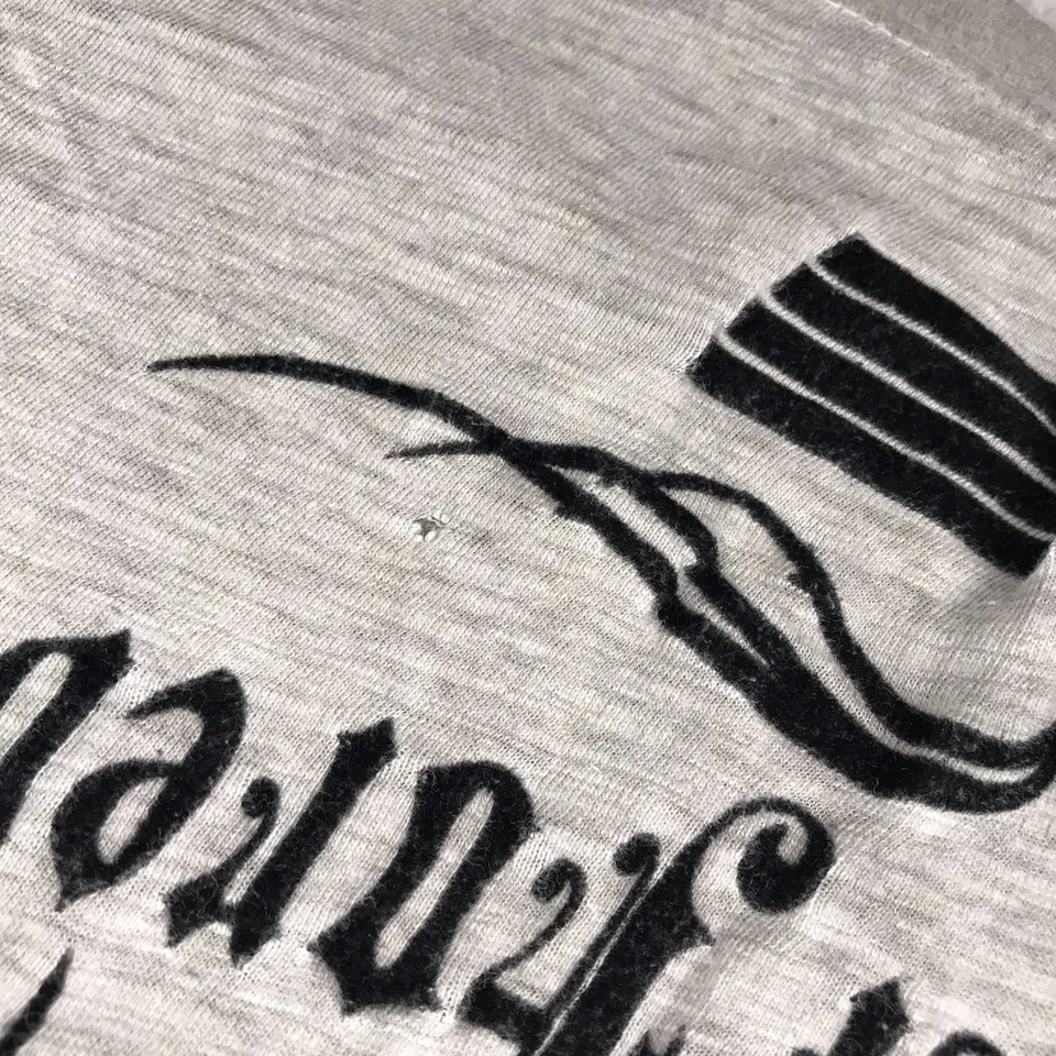 Рубашка поло Affliction мужская M серая флокированный крест крыло ангела графический принт *недостатки - Изображение 4 из 4