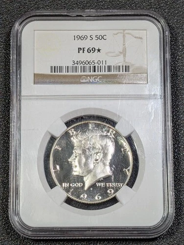 1969-S 40% Silver Kennedy Half Dollar NGC PF69*  **RARE STAR GRADE!** Ships Free