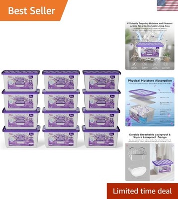 12-Pack Portable Odor Eliminators with Lavender Scent for Humid Environments