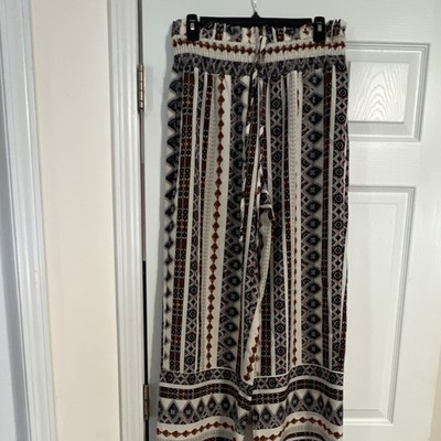 Loness Women's Pants XL Regular Multicolor Geometric Print