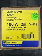 Square D QO 100 Amp 2 Pole QOM100VH Main Breaker Kit BRAND NEW