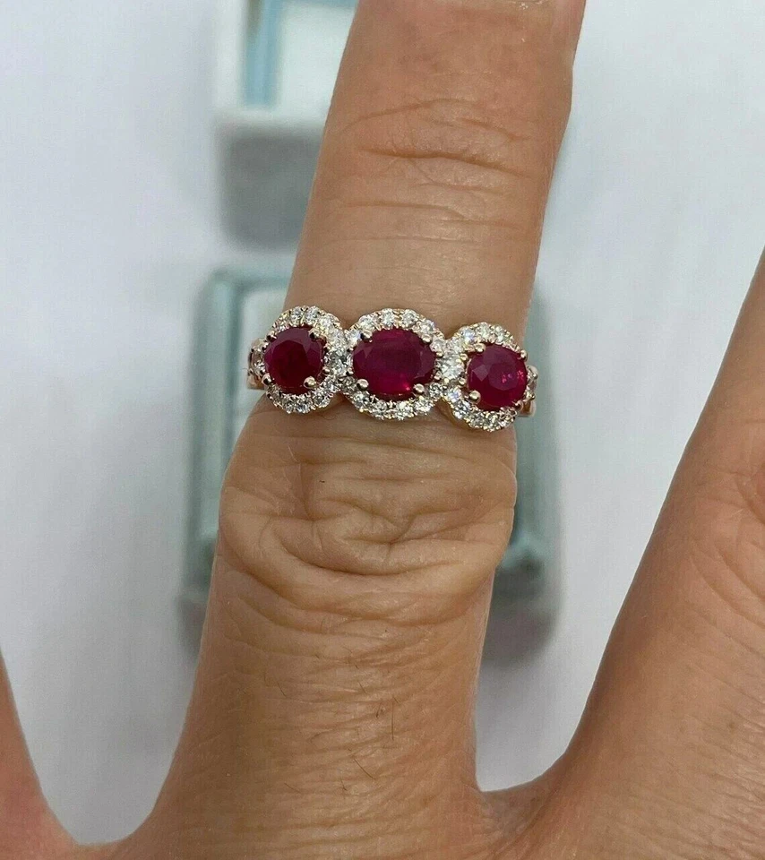 Round Cut Lab-Created Diamond Antique Wedding Band Ring 14K Yellow Gold Finish - Image 3 of 4