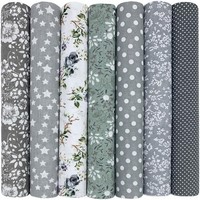 Patchwork-Stoffpaket 7 StüCk 50 X 50 Cm Baumwollstoff NäHen Quilten Basteln Grau