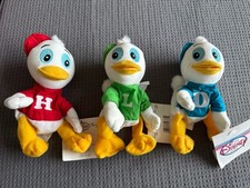 Vintage The Disney Store HUEY, DEWEY  LOUIE Mini Bean Bag Plushi 8" With Tags