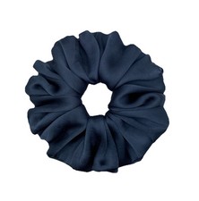 Blue Satin silky jumbo hair scrunchie,