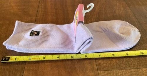 Furby LAVENDER Socks Black Embroidered FURBY Japanese Size 23-25 Cm *NEW RARE* - Picture 11 of 17