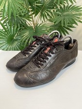 Prada Brown Low Top Leather Sneakers Mens Shoes 4E2027 US 8  UK 7.5