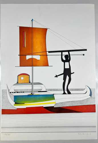 🎨 Haglund Viking Graphic Signed 132/200 Color Lithograph Pop Art Lot of 2