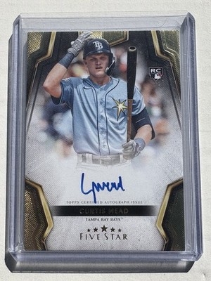 2024 Topps Five Star Curtis Mead Rookie Autograph Card FSA-CM Tampa Bay Rays