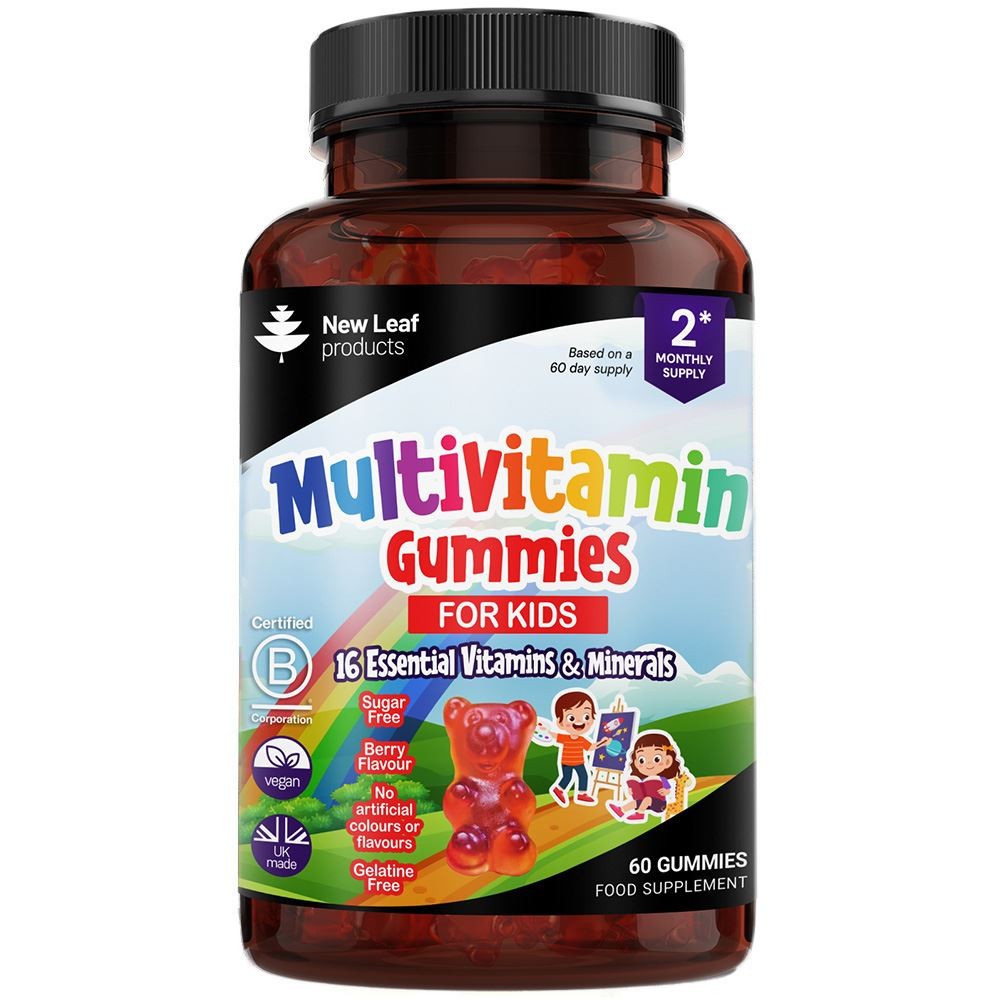 New Leaf Products Multivitamin 60 Gummies For Kids Sugar Free Vegan - 4 Pack - Image 3