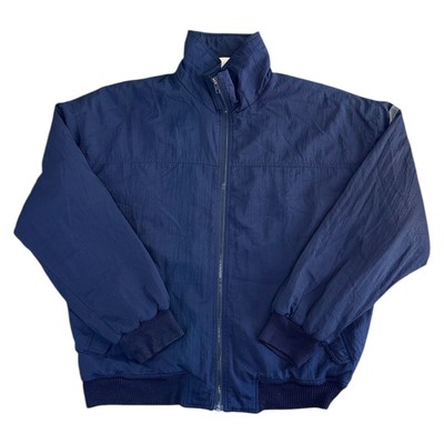 Adidas Originals Bomberjacke Stepp gefüttert 90er Vintage Retro Blau Herren Large