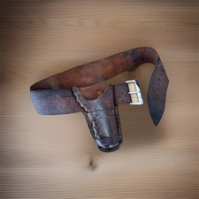 Vintage AUTHENTIC 1880's Leather Cowboy Gun Belt Colt 45 Holster Western Rig