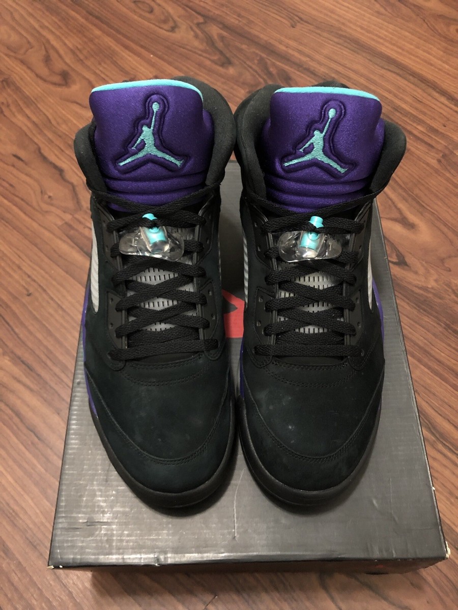 2013 Air Jordan 5 Retro Black Grape Men's 14 US [136027-007