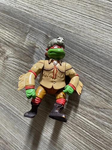 1992 Raphael Wear Racoon Hat Ninja Turtles TMNT Vintage Figure - B109