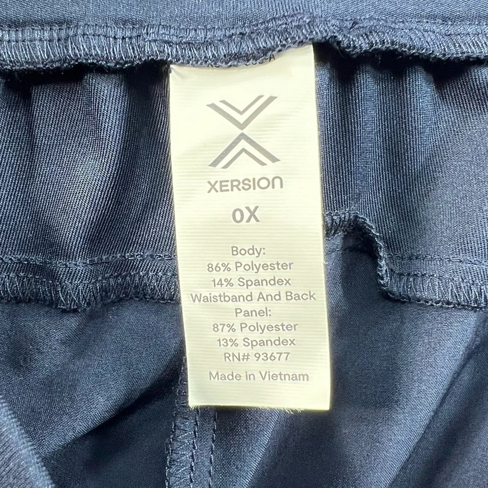 Xersion Jogger Pants Womens Plus Size 0X Navy Blue Pockets Stretch New - Image 3 of 4