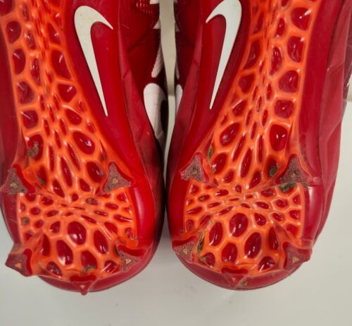 Nike Alpha Menace Pro Mid Hai Fußballschuhe Herren Größe 10 weiß rot geformt - Bild 9 von 10