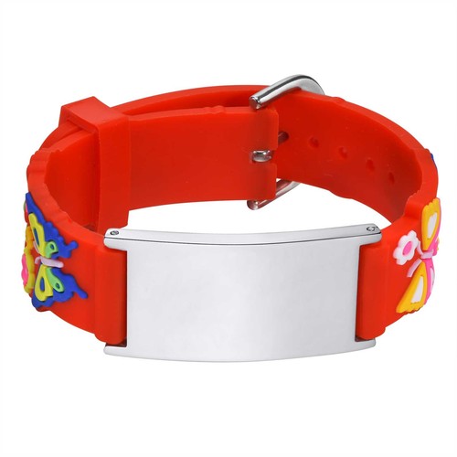 Personalized Kids Bracelet Cartoon Silicone StrapWristband Children Baby ID - Picture 11 of 38