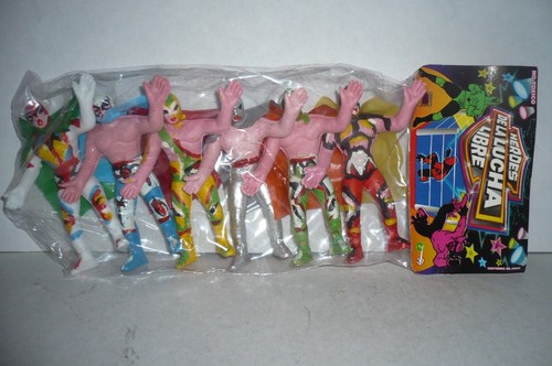 Mexican Lucha libre Toy - Wrestler Package Of 6 Figures Bootleg Made In Mexico