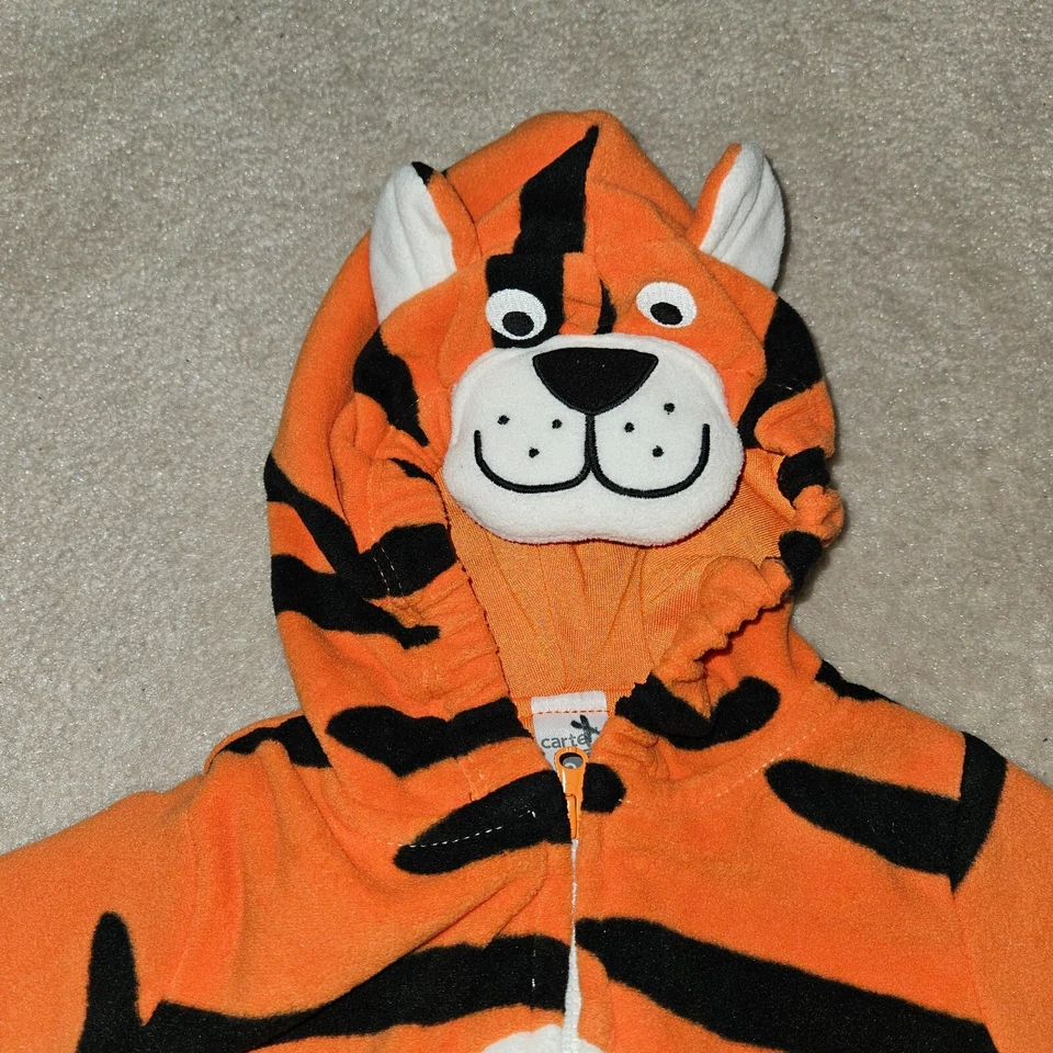 Carter's Naranja Tigre Halloween Disfraz Bebé 3-6 Meses Chaqueta 6-9 Meses Pantalones Foto 3 de 4