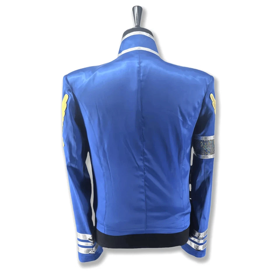 Disfraces Punk Michael Chaqueta Azul Sangre en la Pista de Baile Imitador Foto 4 de 4