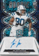 2022 Panini Spectra Jelani Woods 50/50 Rookie Auto Neon Blue #28