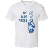 The Big Lebowski Entire Cast Bowling Pin The Dude Abides Quote T Shirt