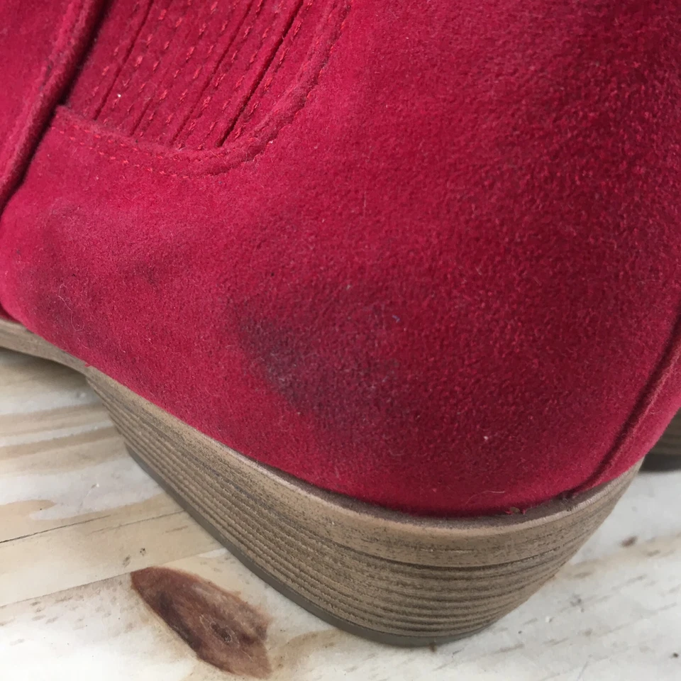 Journee коллекции ботинки женщин 8,5 М Ramsey ботинок красный тянуть на блок каблуки - Изображение 4 из 4