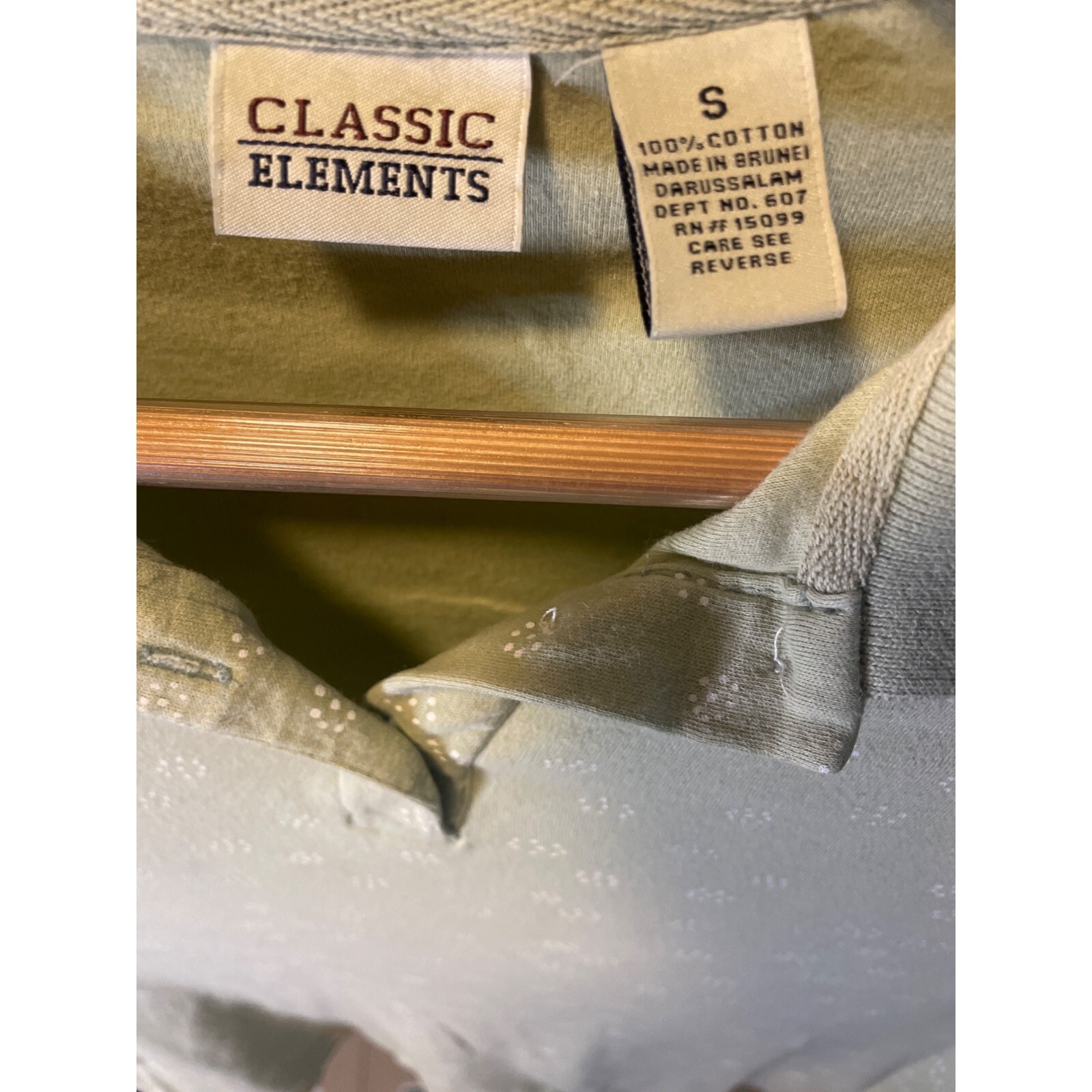 Classic Elements Light Green Patterned Short Slee… - image 4